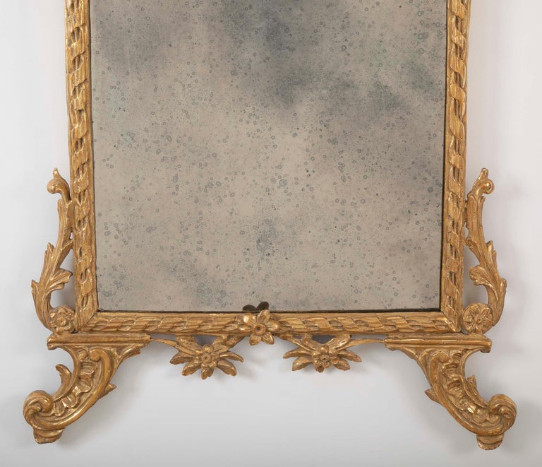Pair of Gilt Italian Neoclassical Mirrors In Good Condition For Sale In Stamford, CT