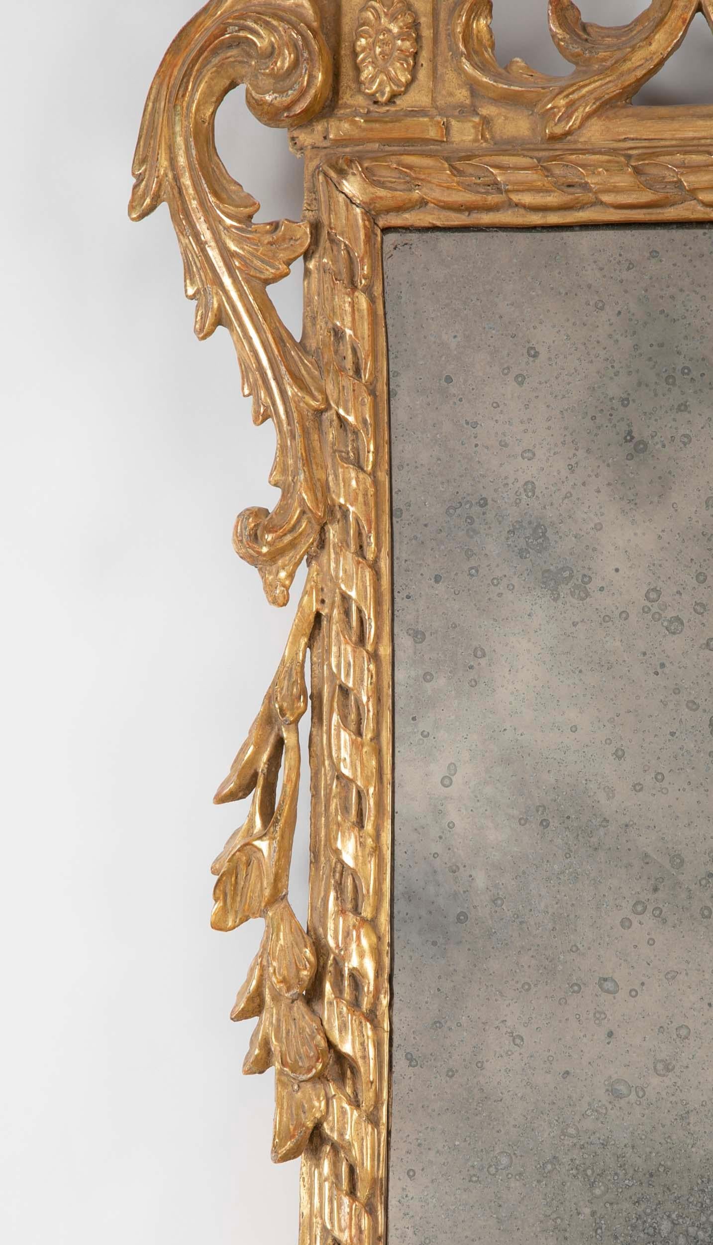 Paar vergoldete italienische neoklassizistische Spiegel (Vergoldet) im Angebot
