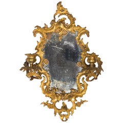 Pair of Gilt Medal Mirror/Sconces