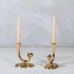 Pair of Gilt Metal Candlesticks W.M.F. Germany, Mid-20th Century