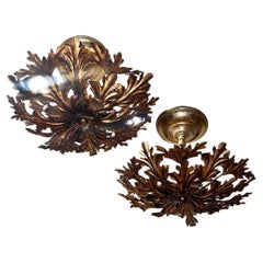 Pair of Gilt Metal Fixtures, Sold Individually