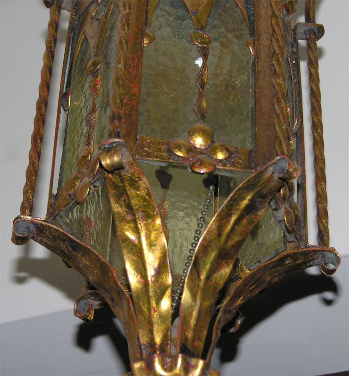 Pair of Gilt Metal Lanterns, Sold Individually In Good Condition For Sale In New York, NY