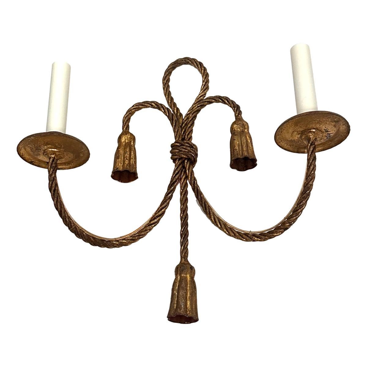Mid-20th Century Pair of Gilt Metal 