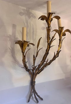 Pair of Gilt Metal Sconces