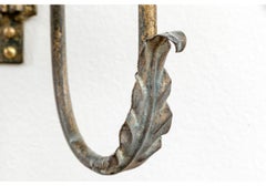 Pair Of Gilt Metal & Wood Candle Sconces