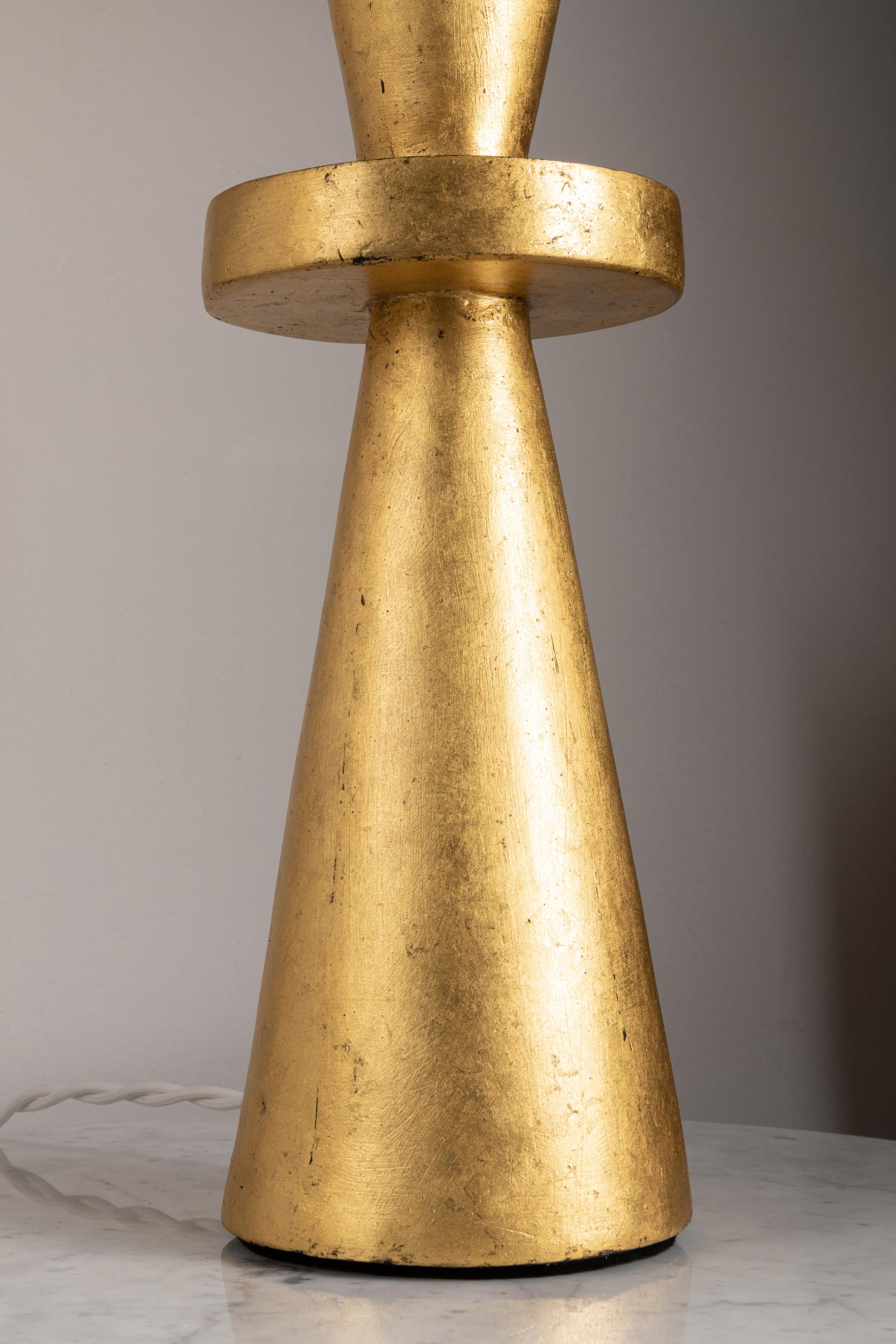 Pair of Gilt Plaster Tables Lamps 4