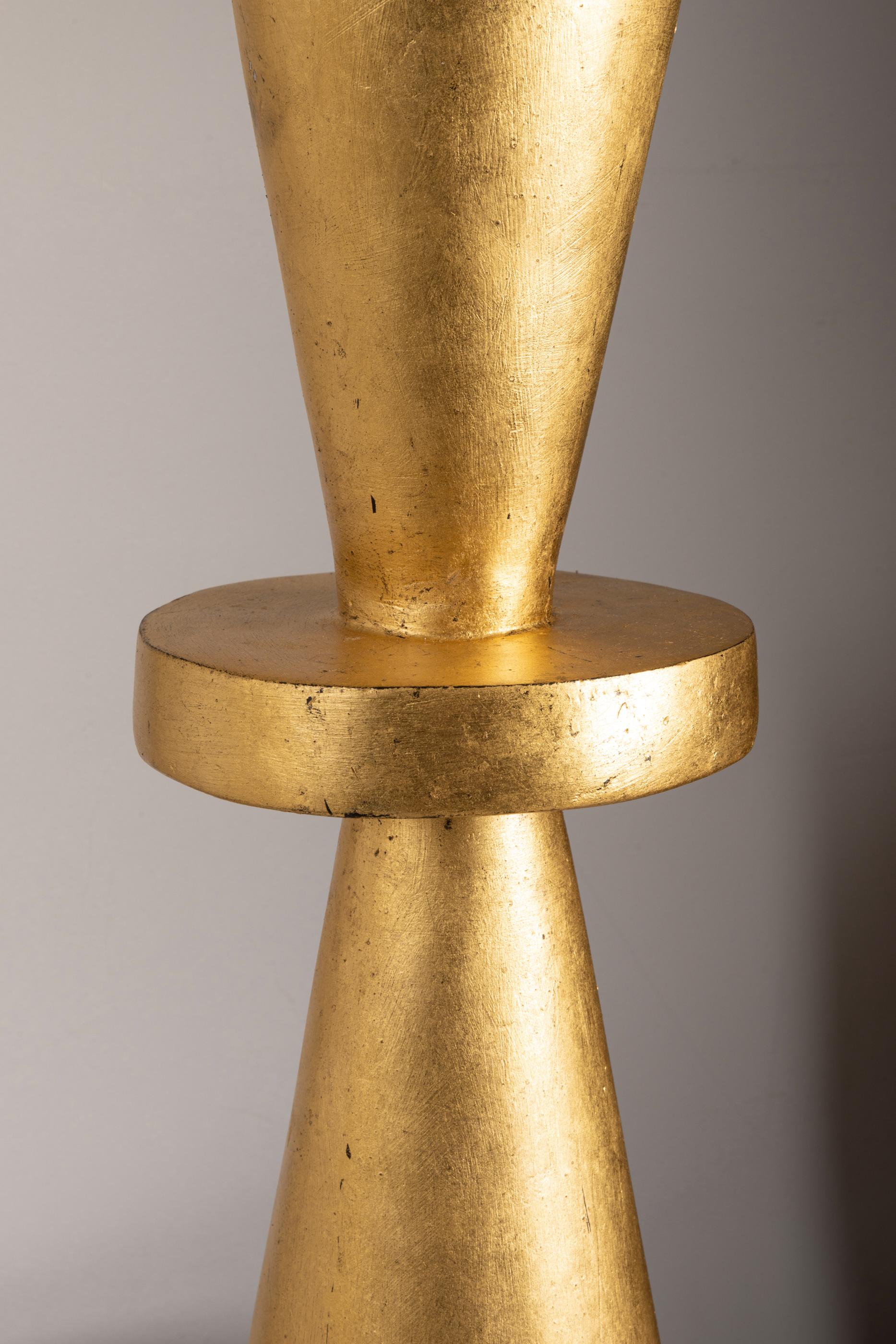 Pair of Gilt Plaster Tables Lamps 1