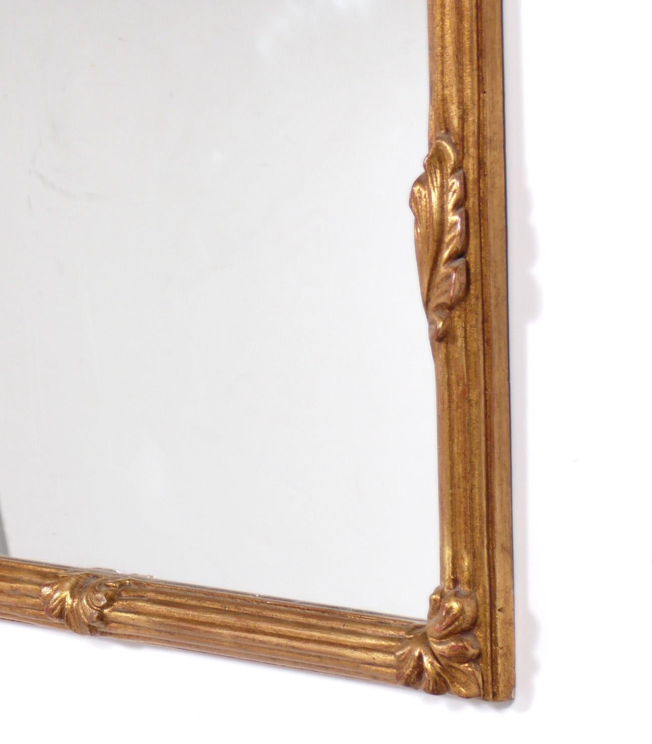 Italian Pair of Gilt Shell Top Mirrors from The Carlyle Hotel NYC