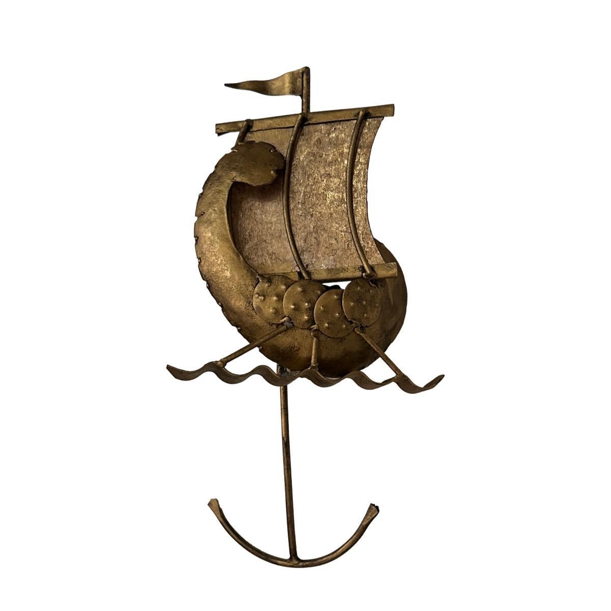 Set di lampade da nave dorate con mica in vendita 3