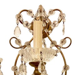 Pair of Gilt Wood and Glass Beads Sconces
