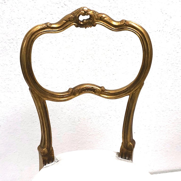 Pair of Giltwood Chairs, Shabby Chic Swedish Antique Farmhouse