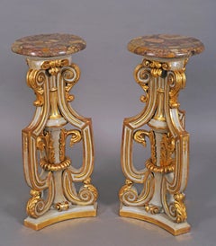 Pair of gilt wood Pedestals, France, circa 1880