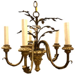 Vintage Set of 4 Giltwood Chandeliers, Sold Individually