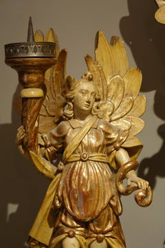 Pair of Giltwood Angels  Provence or Italy, 17th c.