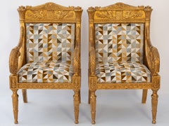 Paar barocke Sessel aus Giltwood