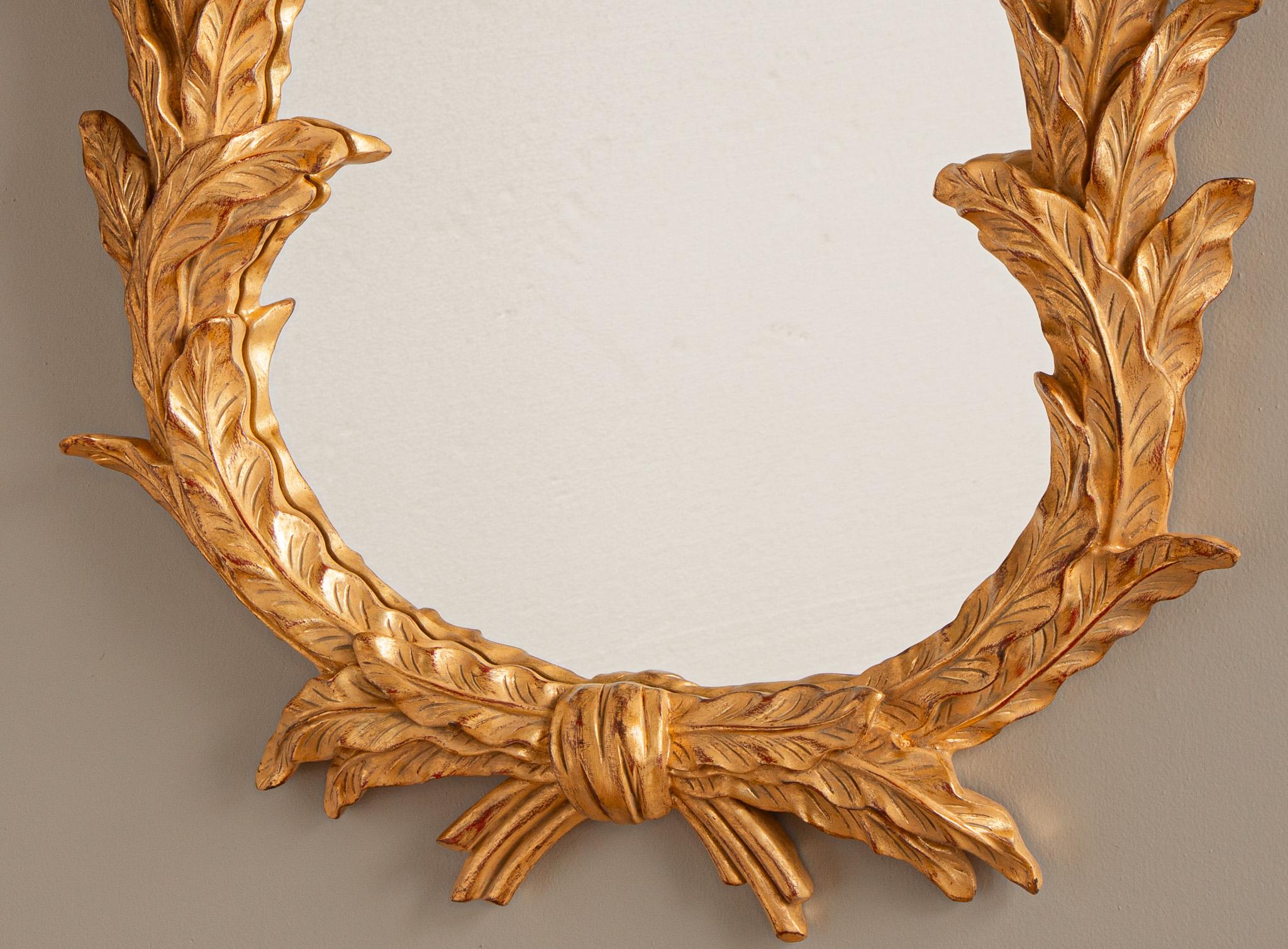 Hand-Carved Pair of Giltwood George the third Style Mirror Made by La Maison London For Sale