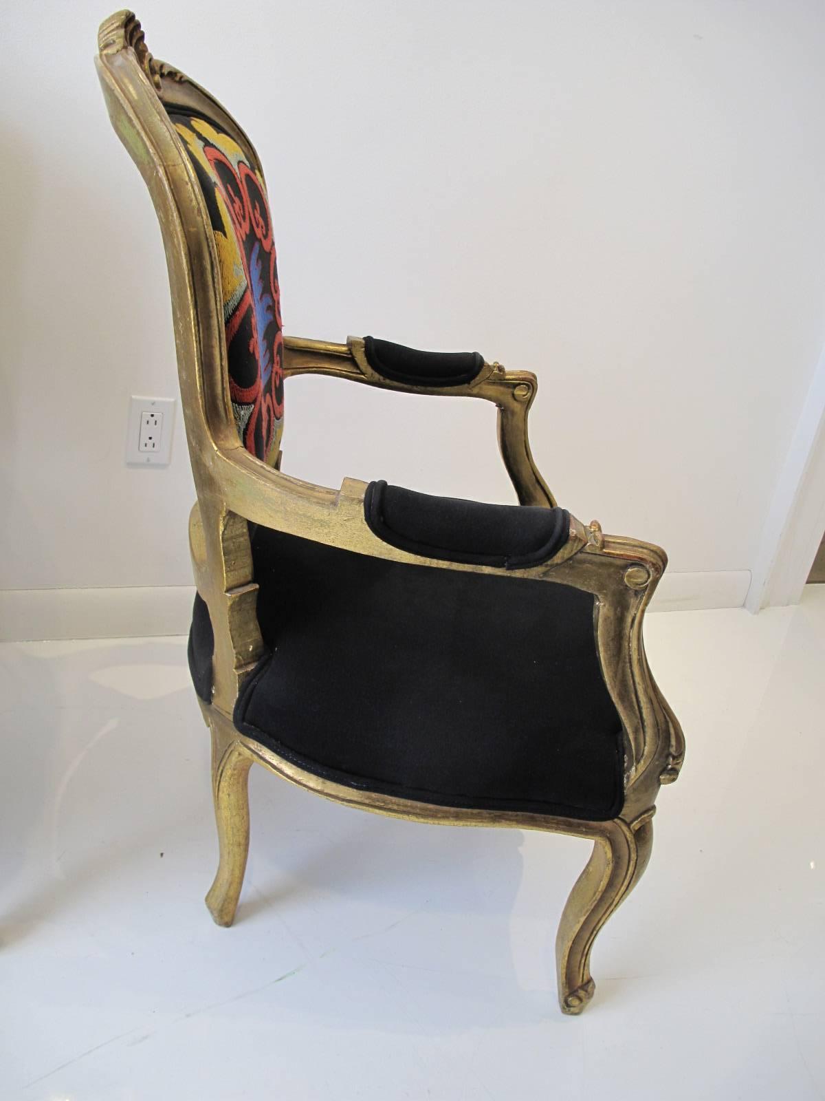 Pair of Giltwood Louis XV Style Armchairs In Excellent Condition In Montreal, QC