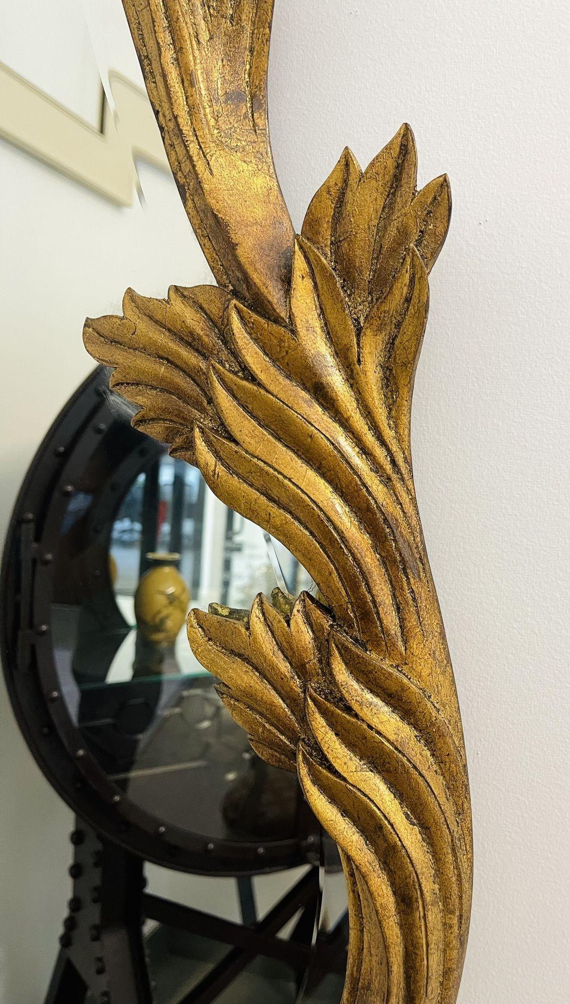 Paire de miroirs en bois doré, miroirs muraux, consoles ou miroirs de pilier, italiens, années 1960 en vente 7