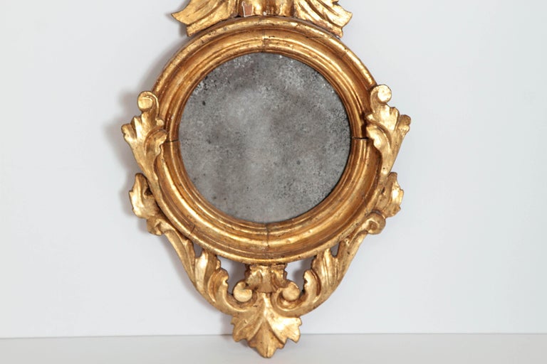 Pair of Giltwood Mirrors with Eagles, Wings Outstretched For Sale at