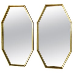 Pair of Giltwood Octagon Wall Mirrors