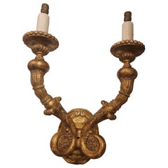 Antique Pair of Giltwood Sconces