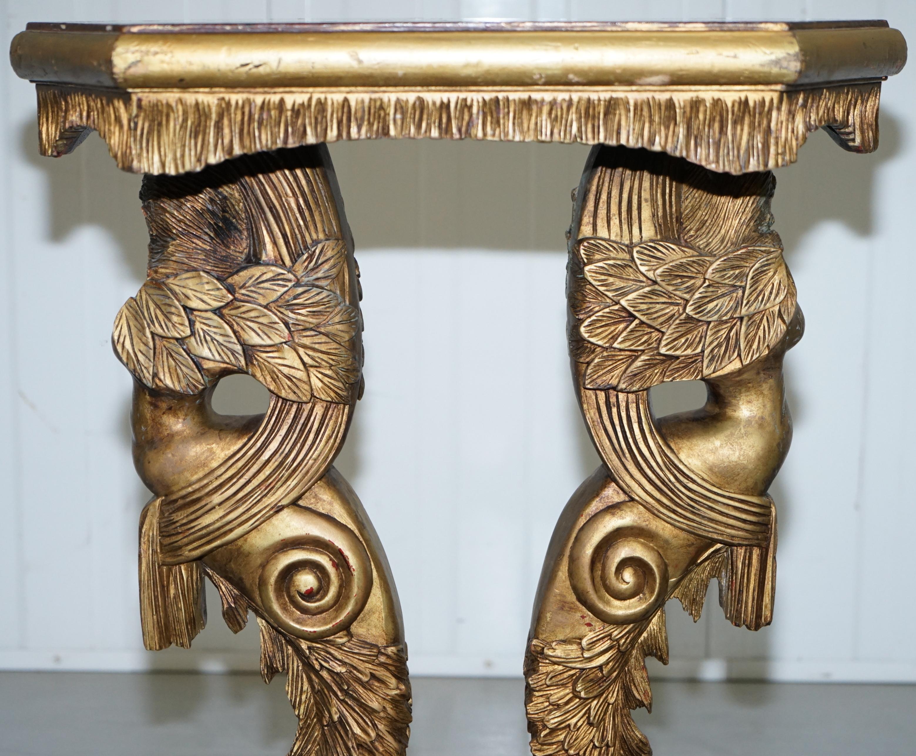 Pair of Giltwood Side Tables or Torchiere Stands Depicting Semi Nude Goddesses 6