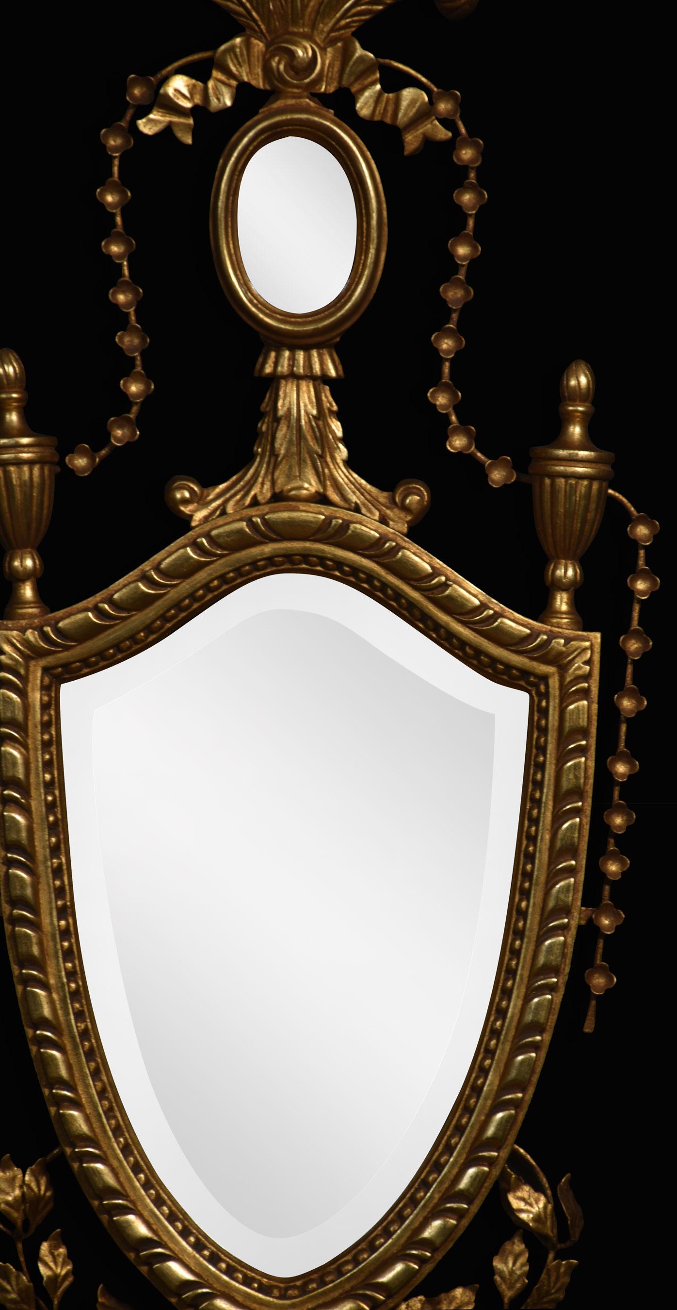 French Pair of giltwood wall mirrors For Sale