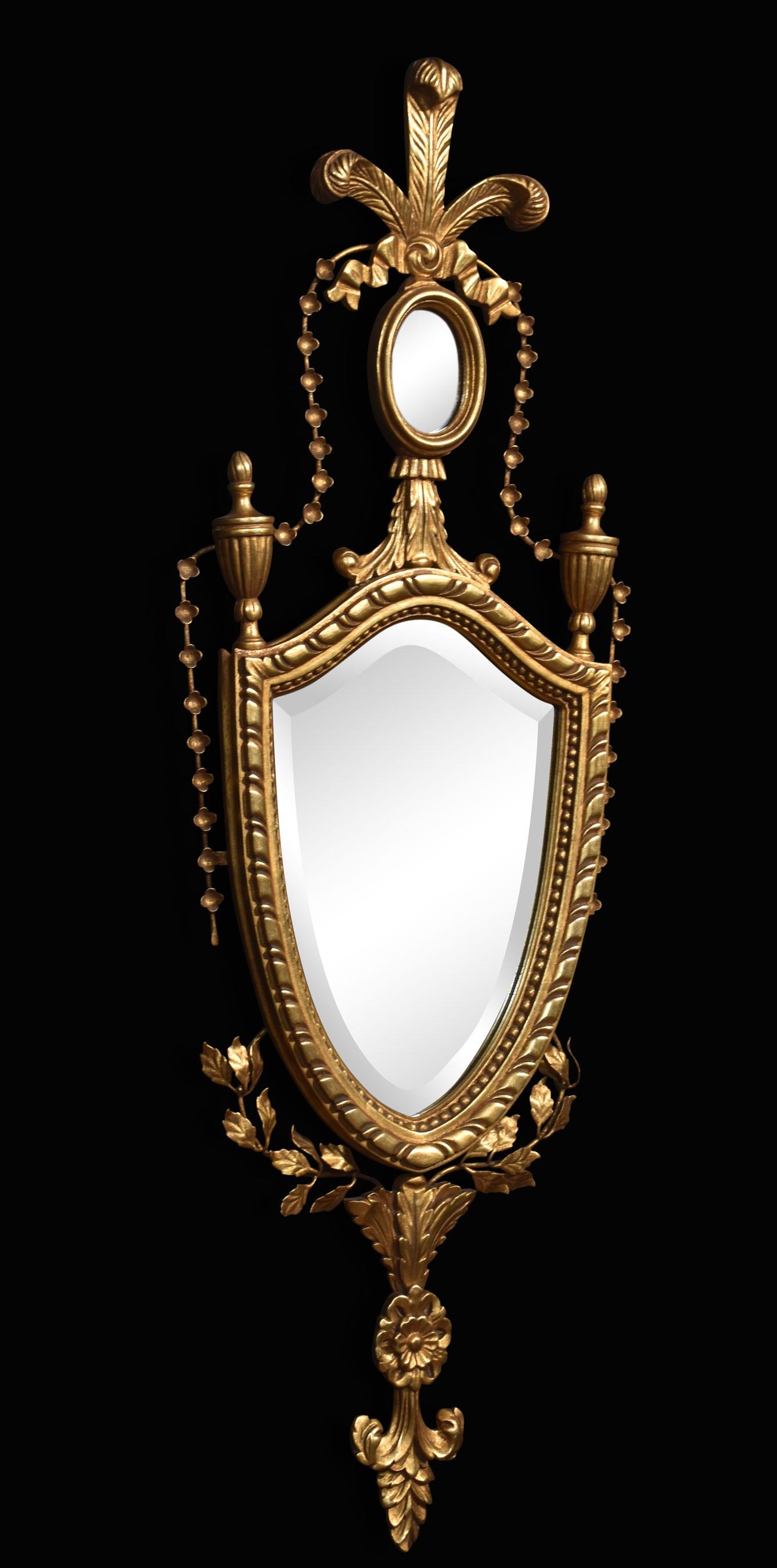 Giltwood Pair of giltwood wall mirrors For Sale