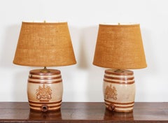 Pair of Gin Barrel Lamps