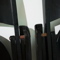 Pair of ‘Ginevra’ Armchairs in Stained Wood by Achille Castiglioni