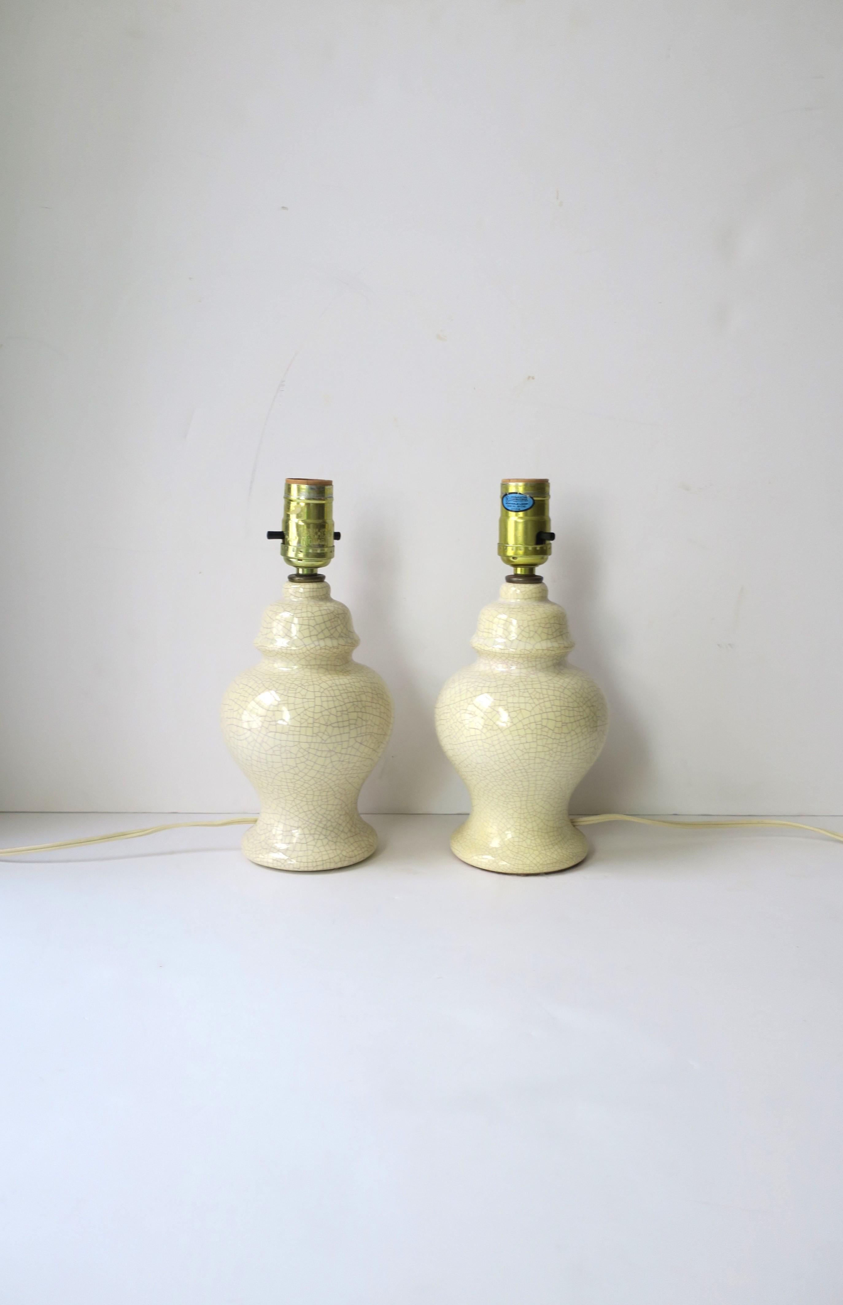 20th Century Pair of Ginger Jar Table Lamps, Small