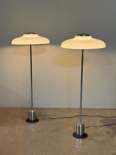 Pair of Gino Sarfatti 1005b Floor Lamps by Arteluce, 1963