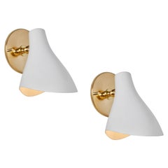 Paire d'appliques Gino Sarfatti modèle n° 10 pour Arteluce