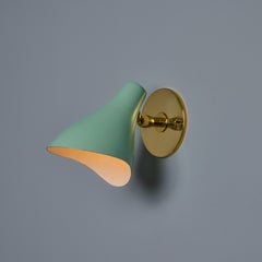 Pair of Gino Sarfatti Model #10 Sconces in Green for Arteluce