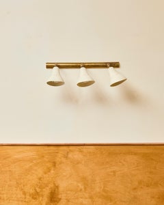 Pair of Gino Sarfatti Model 114 3-Shade Articulating Wall Lights C. 1950's