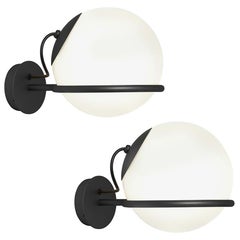 Pair of Gino Sarfatti Model 238/1 Wall Lamps in Black