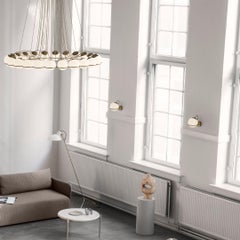 Paire de lampes murales Gino Sarfatti modèle 238/1 en champagne pour Astep