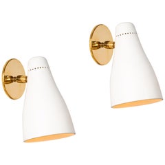 Pair of Gino Sarfatti Perforated Cone Sconces for Arteluce, circa 1950