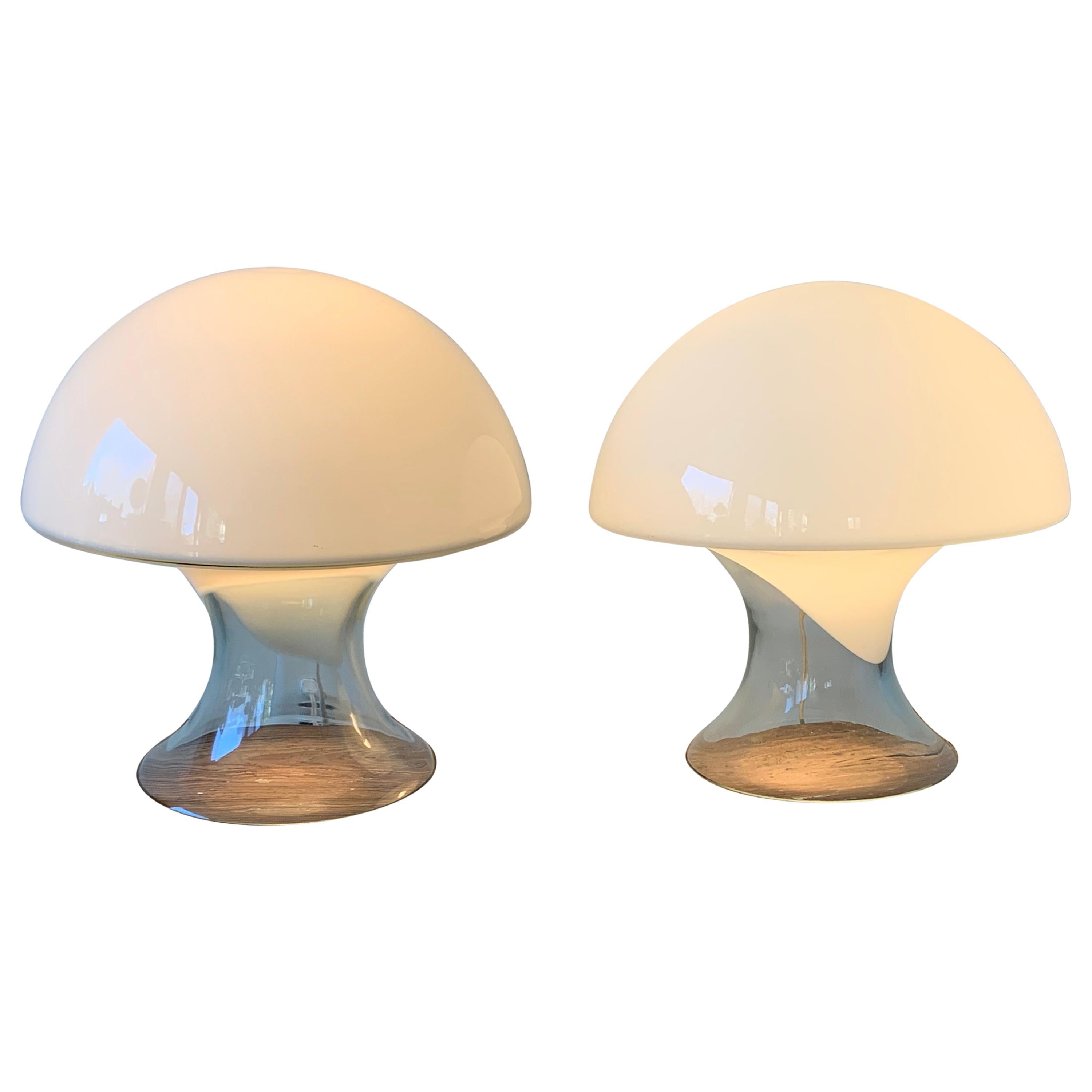 Pair of Gino Vistosi Murano Glass Table Lamps