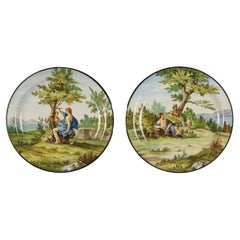 Pair of Ginori Manufacture Parade Plates