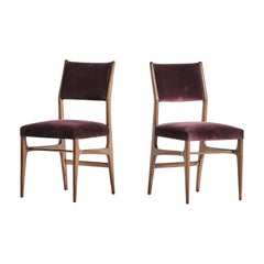 Pair of Gio Ponti 116 Dining Chairs, Italy, 1950s