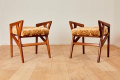 Pair of Gio Ponti 687 arm stools for Cassina, Italy, 1953.