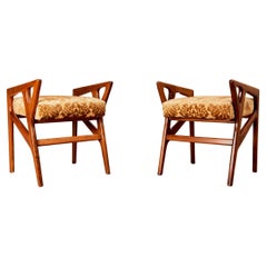 Pair of Gio Ponti 687 arm stools for Cassina, Italy, 1953.