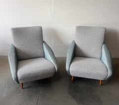 Pair of Gio Ponti 807 Distex Lounge Chairs
