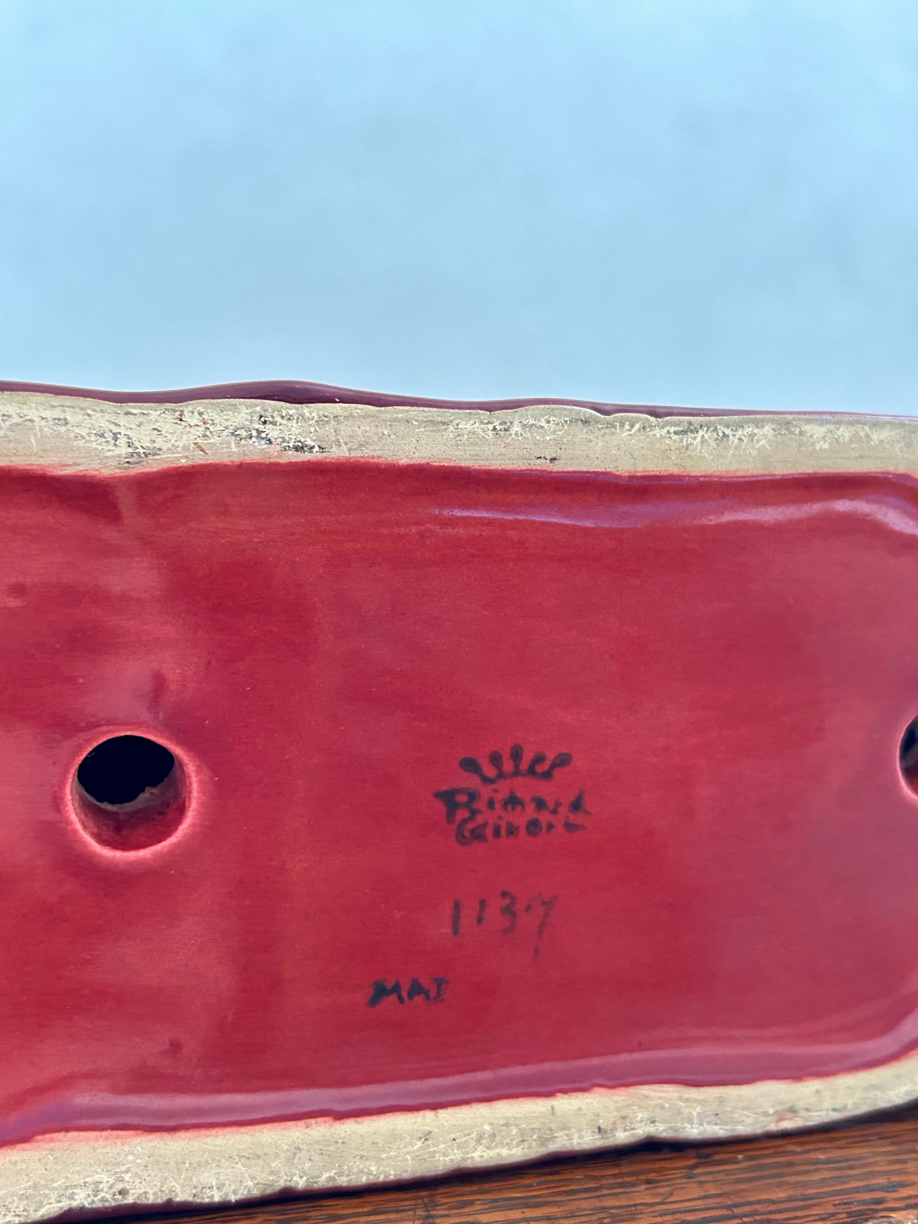 Début du 20ème siècle Paire de serre-livres en glaçure rouge de Gio Ponti pour Richard Ginori, Italie, vers 1924-1928 en vente