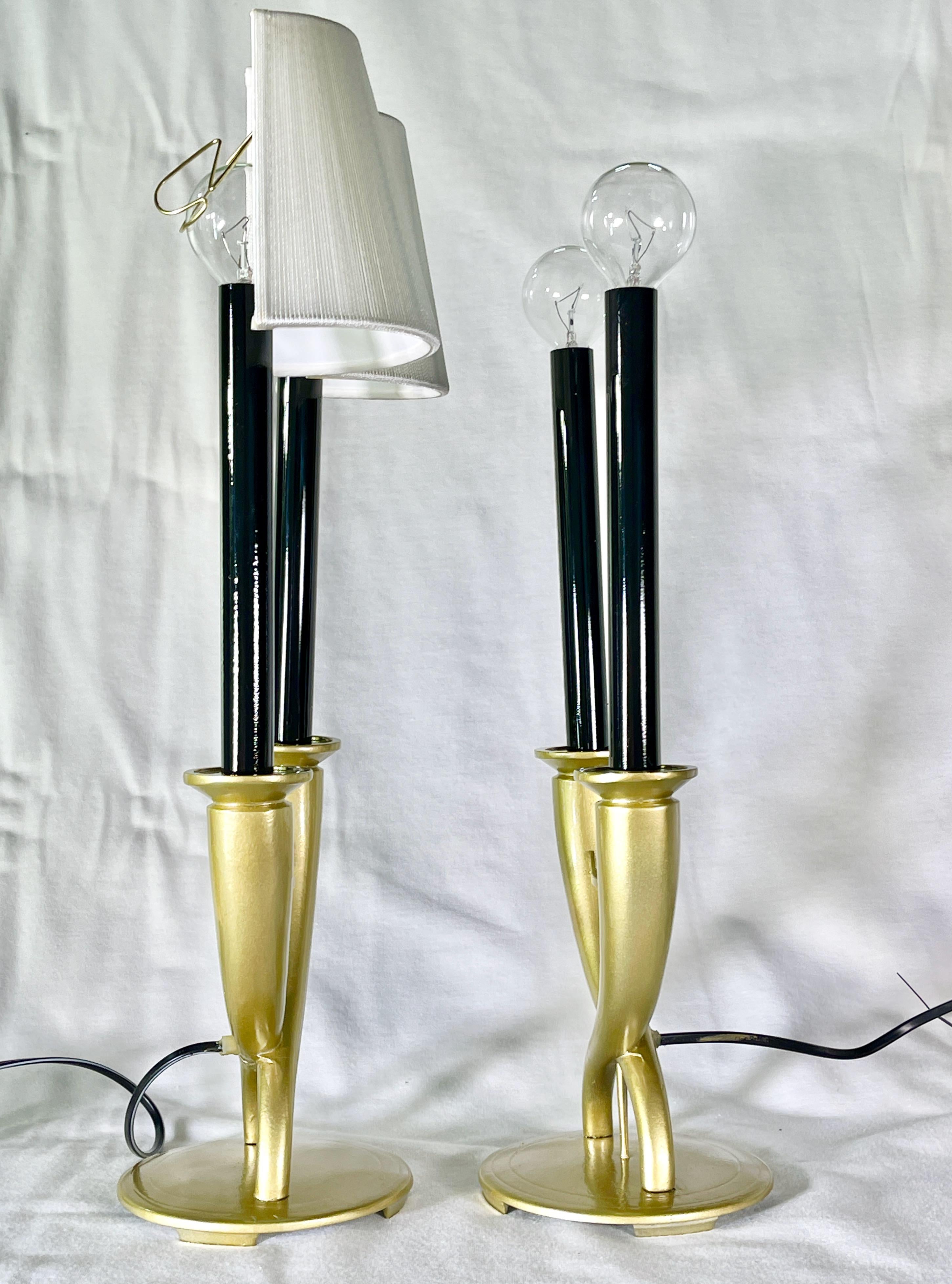 Pair of Gio Ponti Candelabra Fleche Lamps For Sale 6