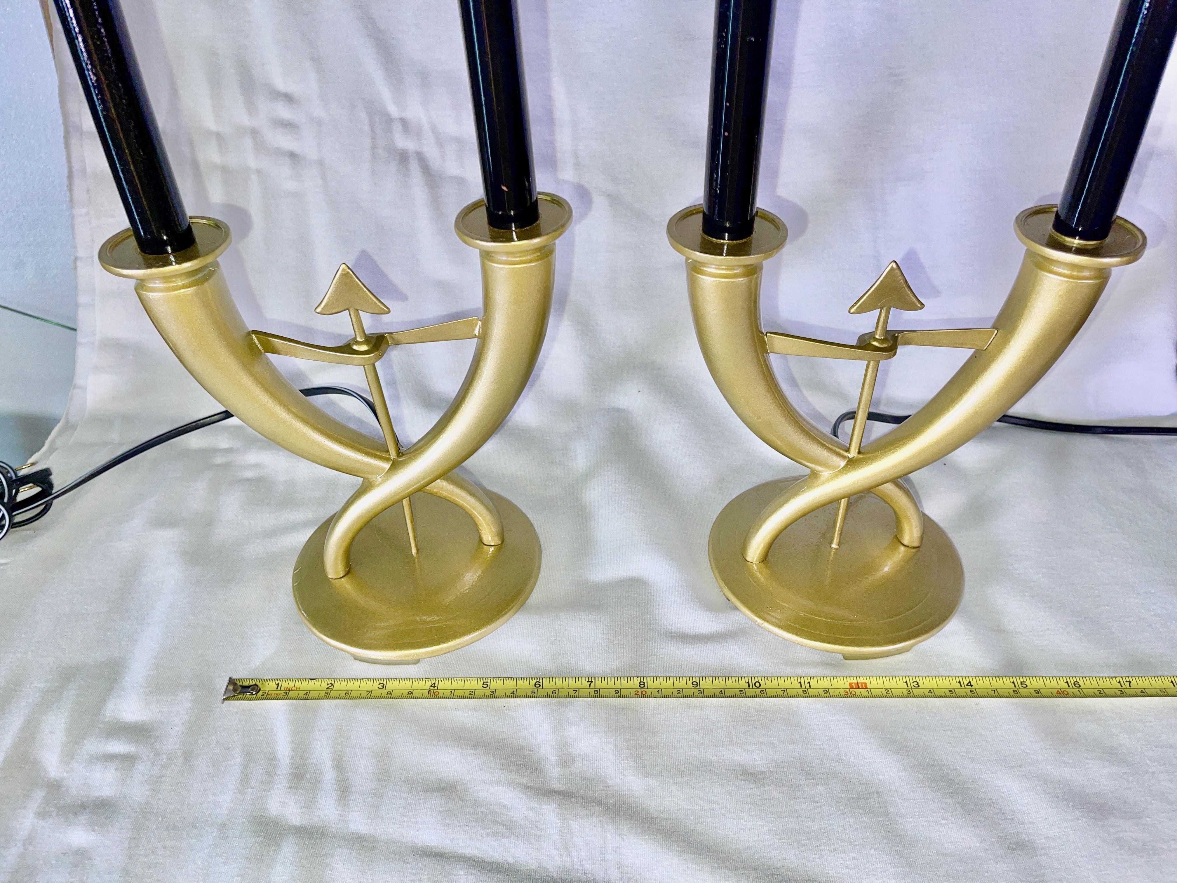 Pair of Gio Ponti Candelabra Fleche Lamps For Sale 8