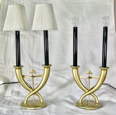 Pair of Gio Ponti Candelabra Fleche Lamps