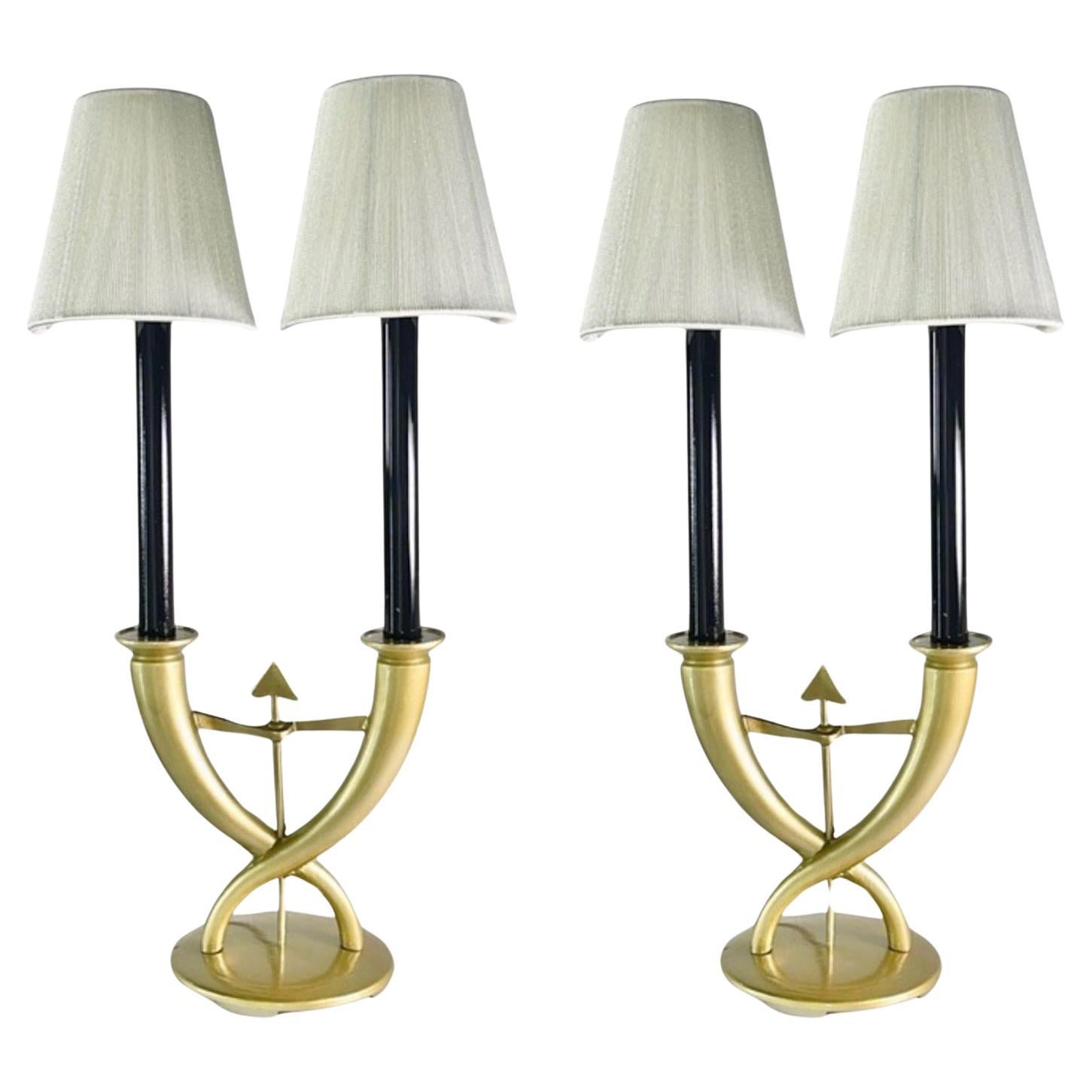 Pair of Gio Ponti Candelabra Fleche Lamps For Sale