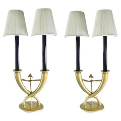 Pair of Gio Ponti Candelabra Fleche Lamps